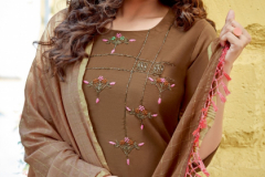 Parra Studio Chunnri Vol 04 Muslin With Khatli Work Kurti With Dupatta Design 1001 to 1008 6