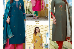 Parra Studio Chunnri Vol 04 Muslin With Khatli Work Kurti With Dupatta Design 1001 to 1008