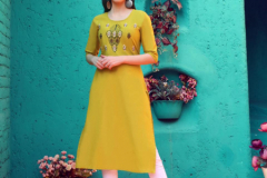 PK Fashion Rainbow Vol 03 Heavy Cotton With Embroidery Fancy Long Kurti 3011 to 3021 Series (18)