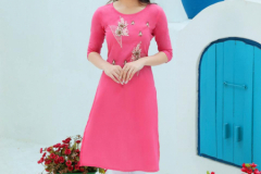 PK Fashion Rainbow Vol 03 Heavy Cotton With Embroidery Fancy Long Kurti 3011 to 3021 Series (20)