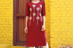 PK Fashion Rainbow Vol 03 Heavy Cotton With Embroidery Fancy Long Kurti 3011 to 3021 Series (3)