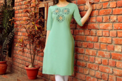 PK Fashion Rainbow Vol 03 Heavy Cotton With Embroidery Fancy Long Kurti 3011 to 3021 Series (4)