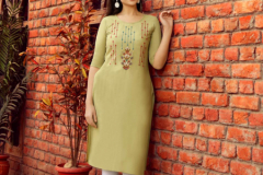 PK Fashion Rainbow Vol 03 Heavy Cotton With Embroidery Fancy Long Kurti 3011 to 3021 Series (5)