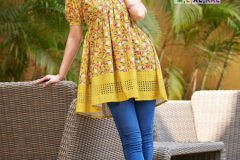 Poonam Designer Digital Chikan Pure Cotton Tunic Collection Design 1001 to 1008 Series (4)