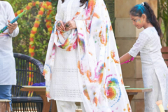 Poonam Designer Holi Cotton Kurti With Pant & Dupatta Collection Design 1001 to 1008 Series (9)