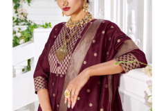 Poonam Designer Paithni Silk Gown With Dupatta Collection Design 1001 to 1006 Series (11)