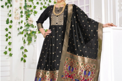 Poonam Designer Paithni Silk Gown With Dupatta Collection Design 1001 to 1006 Series (12)