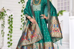 Poonam Designer Paithni Silk Gown With Dupatta Collection Design 1001 to 1006 Series (13)