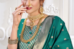 Poonam Designer Paithni Silk Gown With Dupatta Collection Design 1001 to 1006 Series (5)