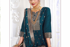 Poonam Designer Paithni Silk Gown With Dupatta Collection Design 1001 to 1006 Series (7)