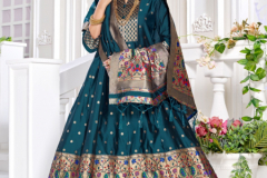 Poonam Designer Paithni Silk Gown With Dupatta Collection Design 1001 to 1006 Series (9)