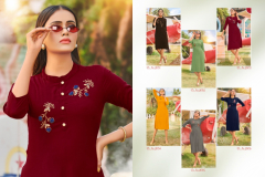 Poorvi Designer Queen Vol 2 Reyon Kurti With Handwork Design 2001-2006 Series (4)