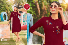 Poorvi Designer Queen Vol 2 Reyon Kurti With Handwork Design 2001-2006 Series (5)