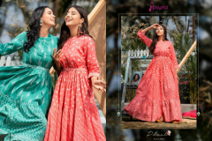 Psyna Phool Vol 4 Cotton Cambric Long Gown Kurti Style Collection Design 4001 to 4006 Series (8)