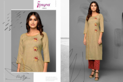 Psyna Poetry Cotton With Embroidery Kurti With Pant Design 2001 to 2008 4