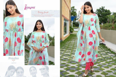 Psyna Poncho Kurti With Kaftan Pants Set Design 1001 to 1006 Series (6)