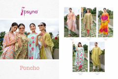 Psyna Poncho Kurti With Kaftan Pants Set Design 1001 to 1006 Series (8)