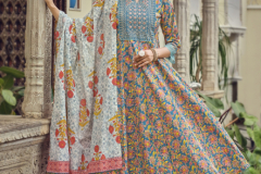 Radhika Lifestyle Blossom Vol 03 Cotton Print Anarkali Style Kurti With Bottom & Dupatta Design 3001 to 3008 Series (3)