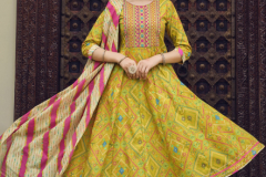 Radhika Lifestyle Blossom Vol 03 Cotton Print Anarkali Style Kurti With Bottom & Dupatta Design 3001 to 3008 Series (7)