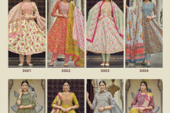 Radhika Lifestyle Blossom Vol 03 Cotton Print Anarkali Style Kurti With Bottom & Dupatta Design 3001 to 3008 Series (9)