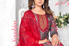 Radhika Lifestyle Gulnaz Vol 1 Pure Organza Silk Kurti With Bottom & Dupatta Collection Design 3001 To 3005 Series (10)