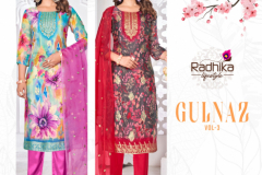 Radhika Lifestyle Gulnaz Vol 1 Pure Organza Silk Kurti With Bottom & Dupatta Collection Design 3001 To 3005 Series (12)