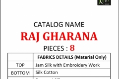 Raj Gharana Kessi Fabric 5481 to 5488 Series 3