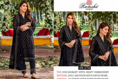 Ramsha Design R 273 Ramsha Vol 03 Faux Georgette Pakisthani Suits Design 273 to 274 2