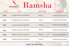 Ramsha Kaara suits 3001 to 3006 series 2