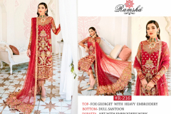Ramsha Pakisthani Suits Fox Georgette Design 214 to 217 2