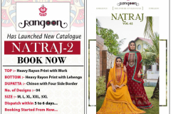 Rangoon Natraj Vol 02 Heavy Reyon Print Design 2571 to 2574 6