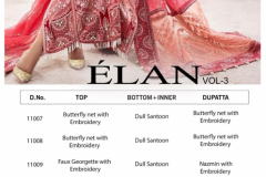 Rawayat Elan Vol 03 Butterfly Net With Embroidery Design 11007 to 11011 8