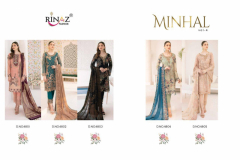 Rinaz Fashion Minhal Vol 04 Premium Collection Pakisthani Suits Design 4801 to 4805
