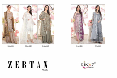 Rinaz Fashion Zebtan Vol 03 Premium Collection Design 4001 to 4005 4