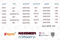 Rosemeen Crimson Vol 20 Fepic 67001 to 67006 Series 5