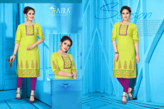 Saira Fashion Sunehri Heavy Rayon Slub Cotton Kurti Design 1001 to 1006 2
