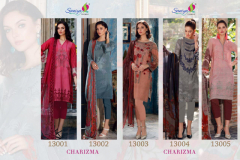 Saniya Trendz Charizma Pakisthani Suit Design 13001 to 13005 Series 3