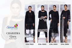 Saniya Trendz Charizma Qara Black & White Collection Design 25001-25004 Series