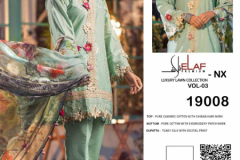 Saniya Trendz Elaaf Nx Vol 3 Pure Camric Cotton Luxury Lawn Collection 1