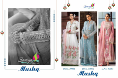Saniya Trendz Mushq Pakisthani Suits Design 30001 to 30003 6