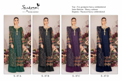 Serien S-87 Georgette With Embroidery Work Pakistani Suits Collection Design 87A to 87D Series (8)