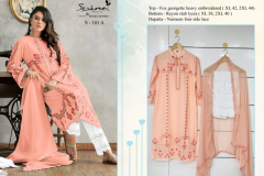 Serine Megha Exports S-101 Pakistani Kurti With Pant & Dupatta Collection S-101A to S-101D Series (3)
