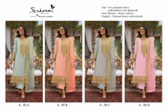 Serine S-88 Designer Georgette With Embroidery Pakistani Suits Design S-88A to S-88D Series (5)