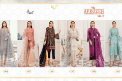 Shree Fabs Afrozeh Vol 02 Embroidery Collection Design 1384 to 1389 4