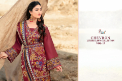 Shree Fabs Chevron Luxury Lawn Collection Vol 17 Pure Cotton Pakistani Suits Collectopn Design 3166 to 3173 Series (3)