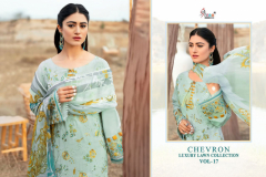 Shree Fabs Chevron Luxury Lawn Collection Vol 17 Pure Cotton Pakistani Suits Collectopn Design 3166 to 3173 Series (4)