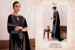 Shree Fabs Jazmin Velvet Winter Collection Salwar Suits Design 2452 To 2455 Series (9)