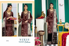 Shree Fabs Nureh Velvet Salwar Suit Design 1910 to 1913 Series (5)