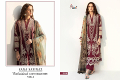 Shree Fabs Sana Safinaz Embroidered Lawn Collection Vol 2 Cotton Salwar Suits Design 3110 to 3117 Series (4)