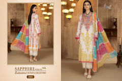 Shree Fabs Sapphire Embroidered Dupatta Collection Vol 01 Nx Pakistani Cotton Suits Design 2555 to 2558 Series (3)